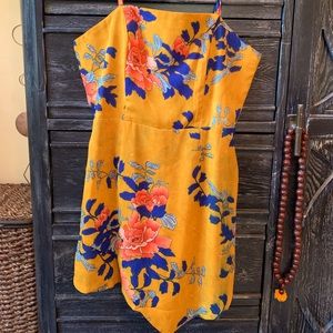 Brand new marigold yellow Selfie Leslie romper